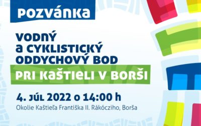 4. JÚL 2022 – Slávnostné otvorenie projektu – Vodný a cyklistický oddychový bod pri kaštieli v Borši